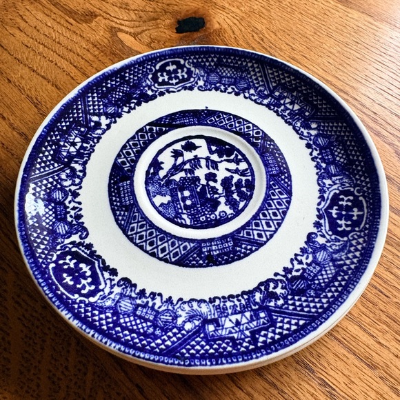 Blue and White saucers- set of 3- no brand - Picture 4 of 5